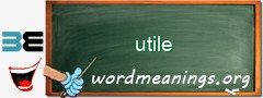 WordMeaning blackboard for utile